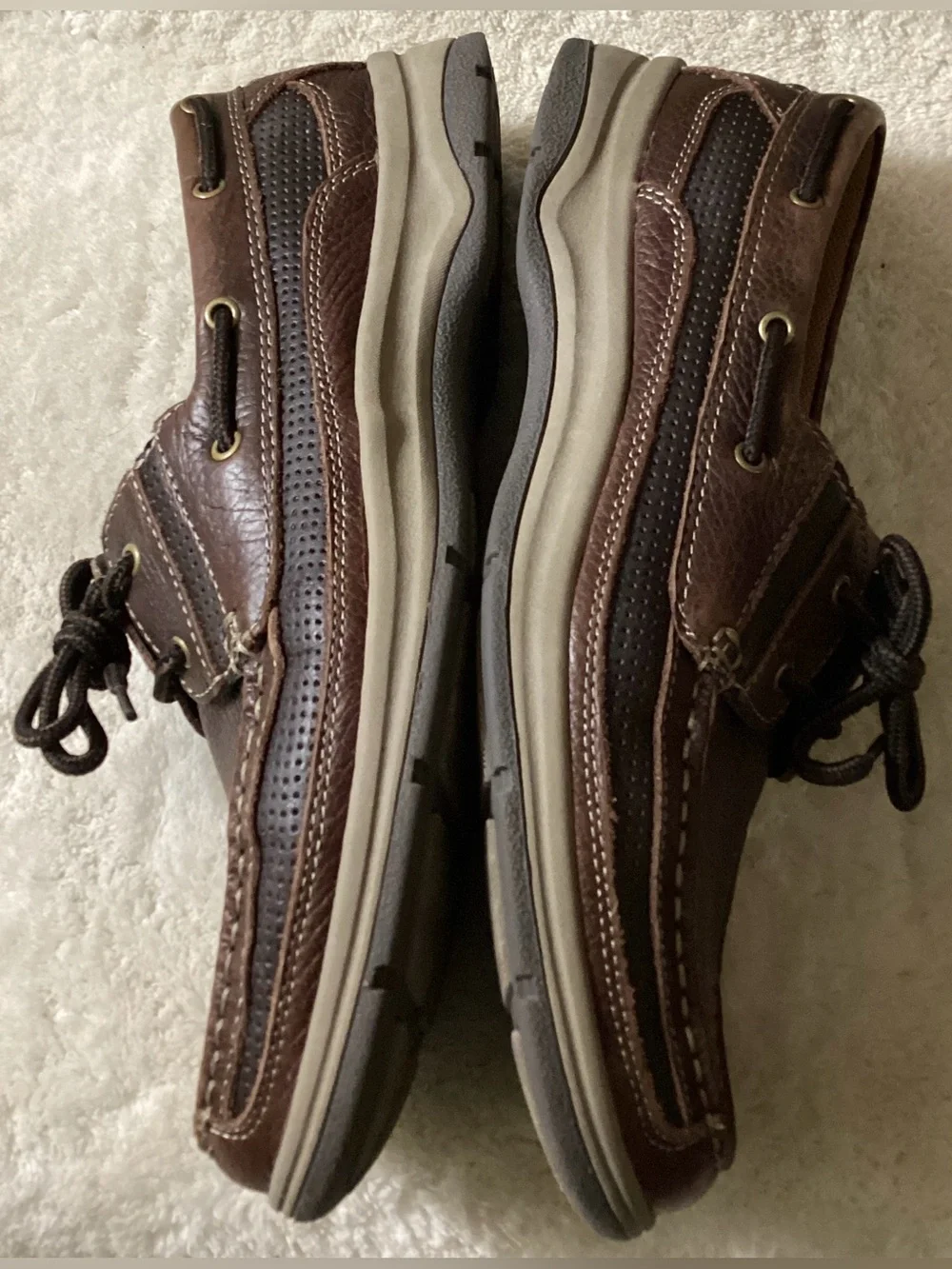 Reel Legends Navigator Genuine Leather Men's Brown Boat Shoes Comfort Walking12W